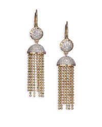 Phillips House | Metallic Affair Diamond & 14K Yellow Gold Tassel Earrings | Lyst