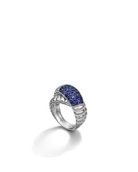John Hardy | Blue Classic Chain Cross-over Ring | Lyst