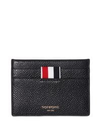 Thom Browne | Black Pebble-grain Leather Cardholder for Men | Lyst