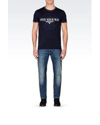 Armani Jeans | Blue Jersey T-shirt for Men | Lyst