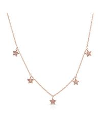 Anne Sisteron - Pink 14kt Rose Gold Diamond Stars Necklace - Lyst