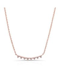 Anne Sisteron - Metallic 14kt Yellow Gold Diamond Triangle Crescent Necklace - Lyst