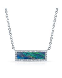 Anne Sisteron | Metallic 14kt Rose Gold Opal Diamond Brick Necklace | Lyst