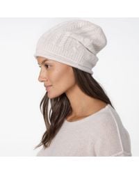 James Perse Natural Cashmere Cable Knit Beanie