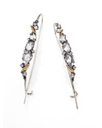 Alexis Bittar Fine | Metallic Diamond, Sapphire, Quartz & Sterling Silver Wire Earrings | Lyst