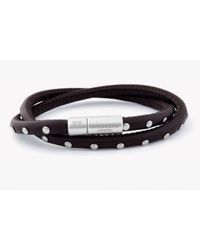 Tateossian - Studs Bracelet In Brown Leather for Men - Lyst