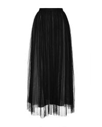 Sachin & Babi | Black Pleated Georgette Tea Length Skirt | Lyst