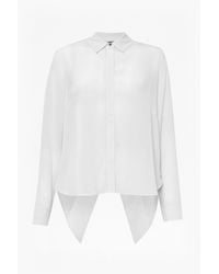 French Connection | White Super Silk Shirt | Lyst