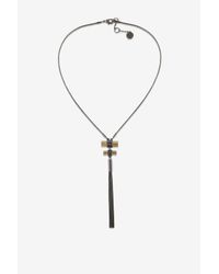 French Connection | Metallic Epoxy Fringe Necklace | Lyst
