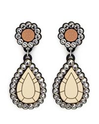 Yazbukey | Multicolor 'gold Diamonds' Gemstone Plexiglas Clip Earrings | Lyst