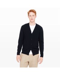 Club Monaco | Green Rib-stripe Cardigan for Men | Lyst