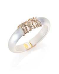 Alexis Bittar | Metallic Lucite Pave Crystal Orbit Bangle Bracelet | Lyst