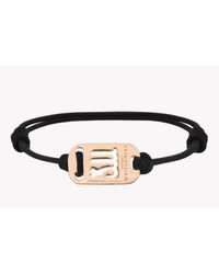 Tateossian - Zodiac 18k Yellow Gold Virgo Black Waxed Cord Bracelet for Men - Lyst
