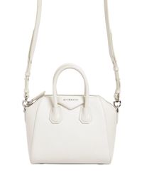 Givenchy | White Mini Antigona Grained Leather Top Handle | Lyst