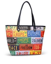 Love Moschino | Yellow Large Fabric Bag | Lyst