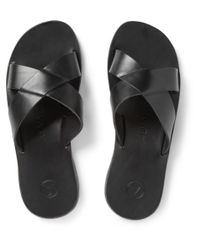 Lyst - Alvaro Leather Sandals in Black for Men