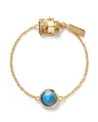 Eddie Borgo | Blue Stripe Agate Cone Stud Bracelet | Lyst