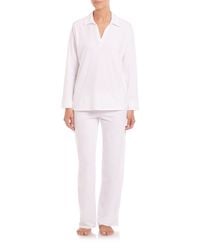 Natori | White Pima Paradise Pajamas | Lyst
