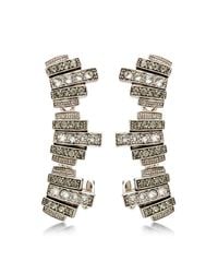 Ca&Lou | Metallic Silver Plated With Swarovski Crystals Lou Lou Lobo Earcuffs | Lyst