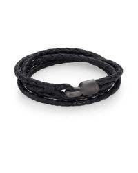 Miansai | Black Pvd Coated Brass & Leather Bracelet for Men | Lyst