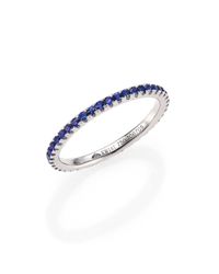 Kwiat | Blue Sapphire & 18k White Gold Eternity Stacking Ring | Lyst