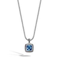 John Hardy | Blue Classic Chain Square Enhancer | Lyst
