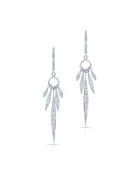 Anne Sisteron | 14kt White Gold Diamond Dream Catcher Earrings | Lyst