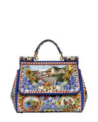 Dolce & Gabbana | Multicolor Medium Sicily Sicilia Print Leather Bag | Lyst