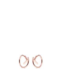Maria Black | Pink Check Twirl Rose Gold Plated Earrings | Lyst