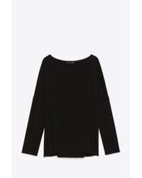 Helmut Lang | Black Scoop Neck Top | Lyst