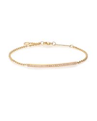 Zoe Chicco | Metallic Diamond & 14k Yellow Gold Bar Bracelet | Lyst