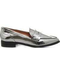 Lyst Office Vibe Pointed Toe Loafers In Metallic Featured