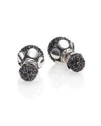 John Hardy | Dot Black Sapphire & Sterling Silver Stud Earrings | Lyst