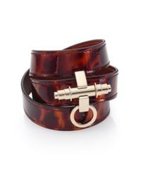 Givenchy | Brown Obsedia Three-row Leather Wrap Bracelet | Lyst