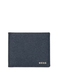 Tod's | Blue Grained Leather Wallet for Men | Lyst