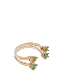 Delfina Delettrez | Metallic Double Dots Ring | Lyst