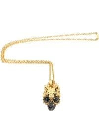 Alexander McQueen | Metallic Skull Owlet Pendant | Lyst
