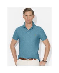 Polo Ralph Lauren | Blue Slim-Fit Mesh Polo for Men | Lyst