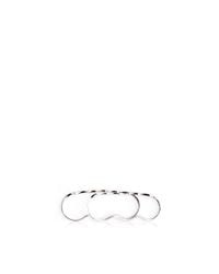 Joelle Jewellery | Metallic 18K White Gold Crystal Four Finger Ring | Lyst