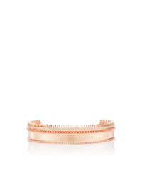 Joelle Jewellery | Metallic 18K Pink Gold Wide Lace Bangle | Lyst