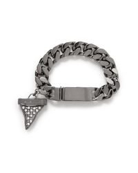 Givenchy | White Pearlescent Bead And Crystal Shark Tooth Bracelet | Lyst