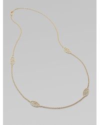 Roberto Coin | Metallic Mauresque Diamond & 18k Yellow Gold Station Necklace | Lyst