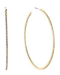 Michael Kors | Pink Pavé Inside Out Hoop Earrings | Lyst