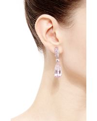 Gioia | Pink Kunzite Drop Earrings | Lyst