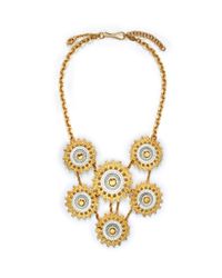 Alexander McQueen | Metallic Floral Gear Necklace | Lyst