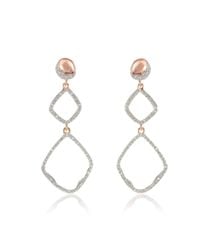 Monica Vinader | Pink Riva Diamond Hoop Cocktail Earrings | Lyst