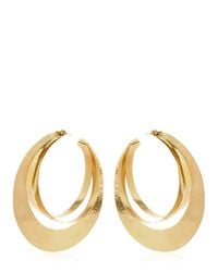 Herve Van Der Straeten | Metallic Rebbon Hoop Earrings | Lyst