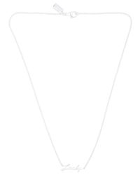 COACH | Metallic "lucky" Script Necklace | Lyst