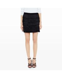 Club Monaco | Black Trisa Fringe Skirt | Lyst