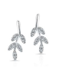 Anne Sisteron - 14kt White Gold Diamond Branch Stud Earrings - Lyst